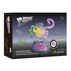 3D Crystal Puzzle Знаки Зодиака Скорпион со светом  9046A